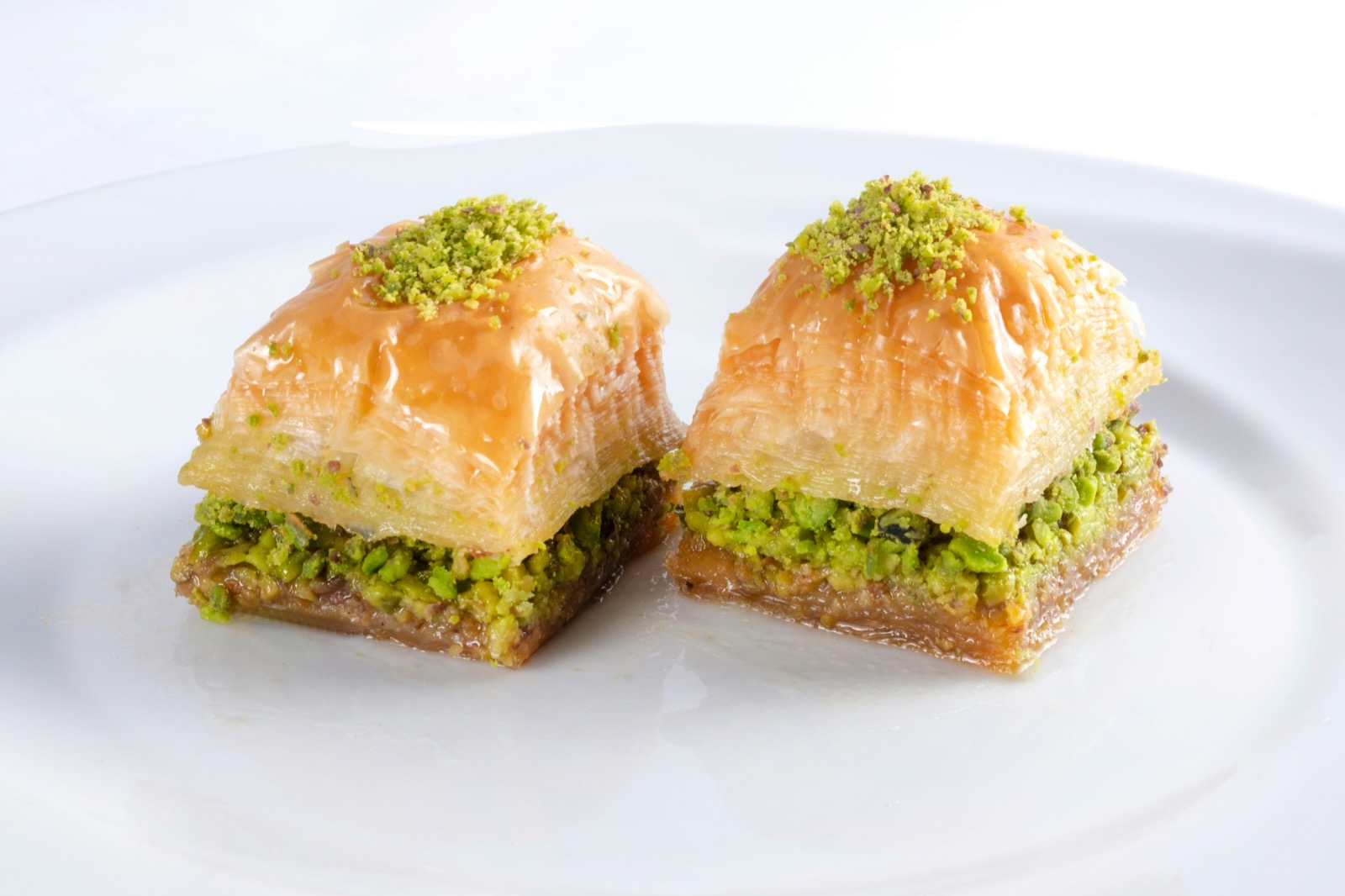 Baklava s pistáciami na tanieri